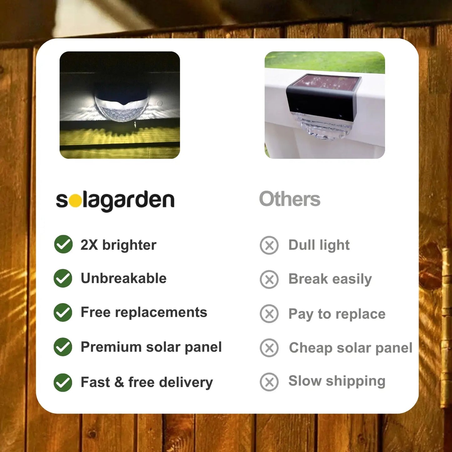 SolaGarden™ Fence Lights