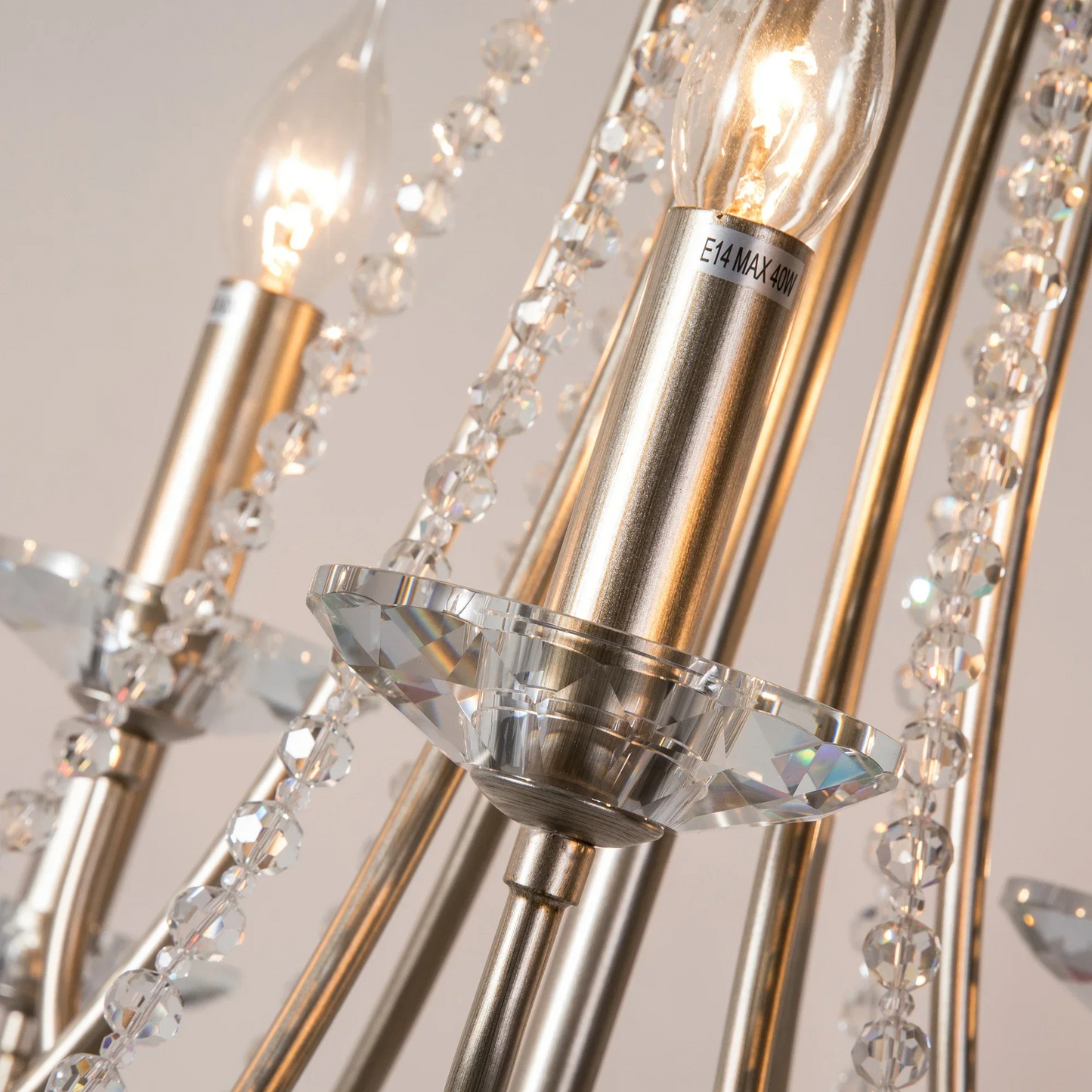 Crest Vintage Crystal Staircase Chandelier - Chandeliers | Lucera Lighting