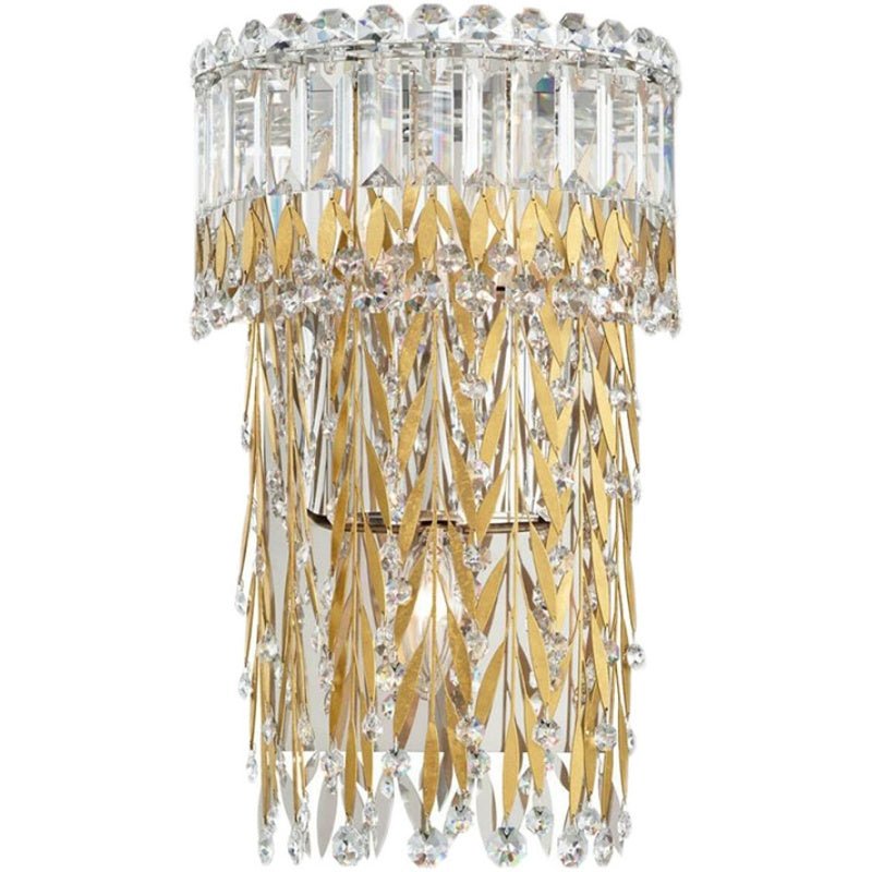 Sera Golden Crystal Wall Lamp for Living Room - Wall Lights & Sconces | Lucera Lighting