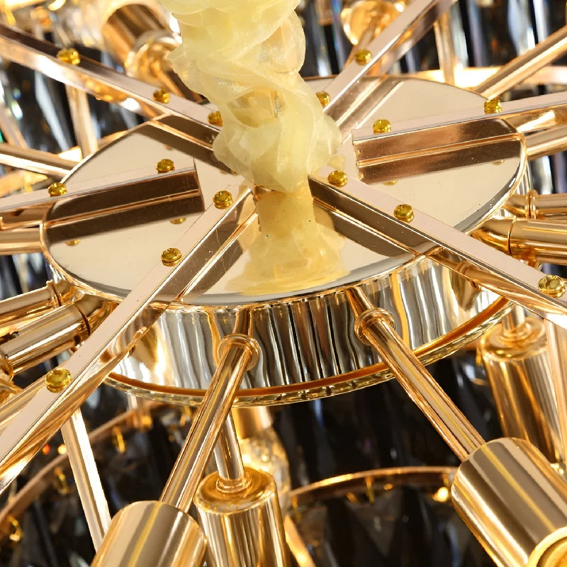 Granite Empire Gold Crystal Chandelier - Chandeliers | Lucera Lighting