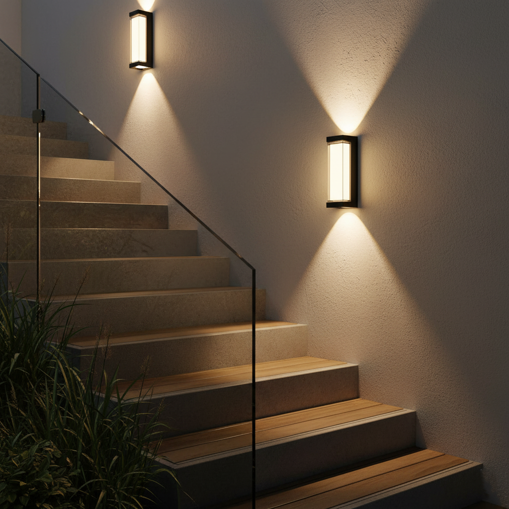 Nordic Cylinder Outdoor Wall Light in Black or White