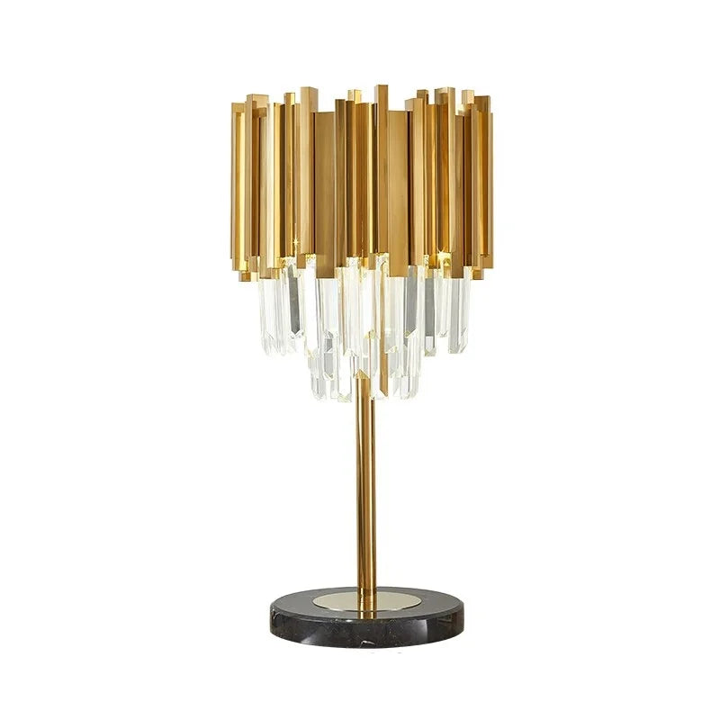 Fantasia Gold Crystal Nightstand Lamp - Lamps | Lucera Lighting