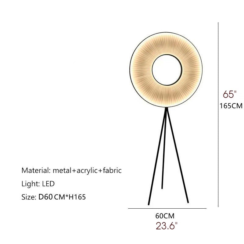 Kunzite Minimalistic LED Lamp With Fabric Pleats - Lamps | Lucera Lighting