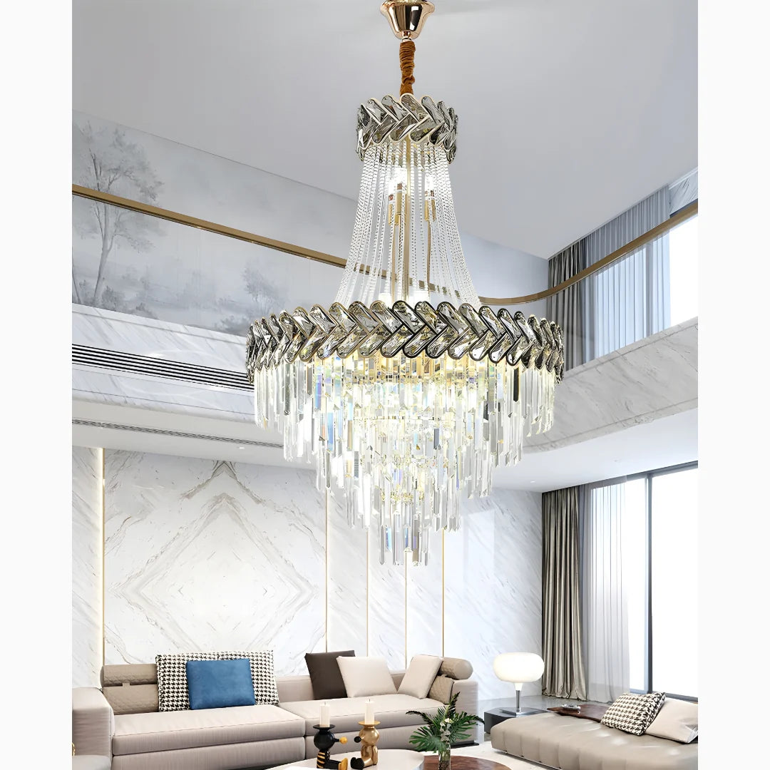 Amber Luxury Crystal Chandelier Opulent Elegance - Chandeliers | Lucera Lighting