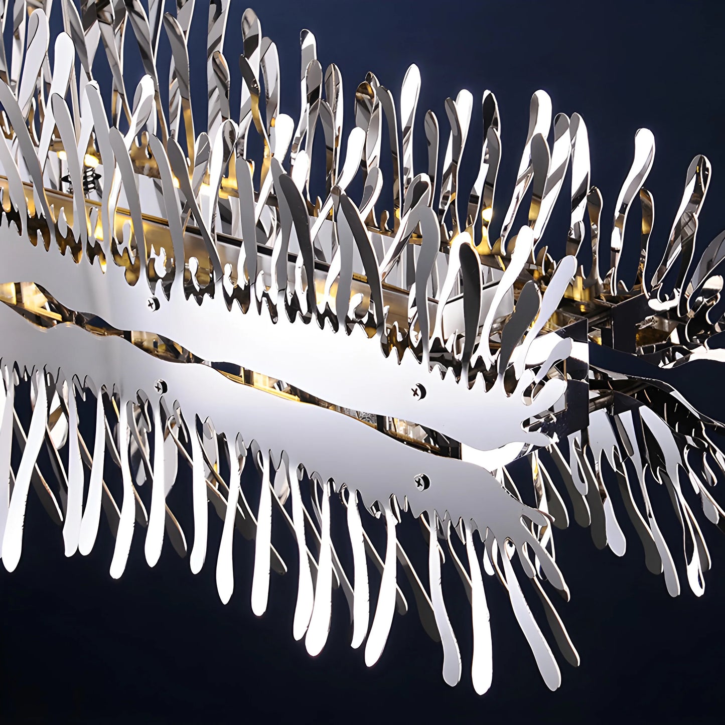 Magne Golden LED Chandelier for Dining Room - Chandeliers | Lucera Lighting