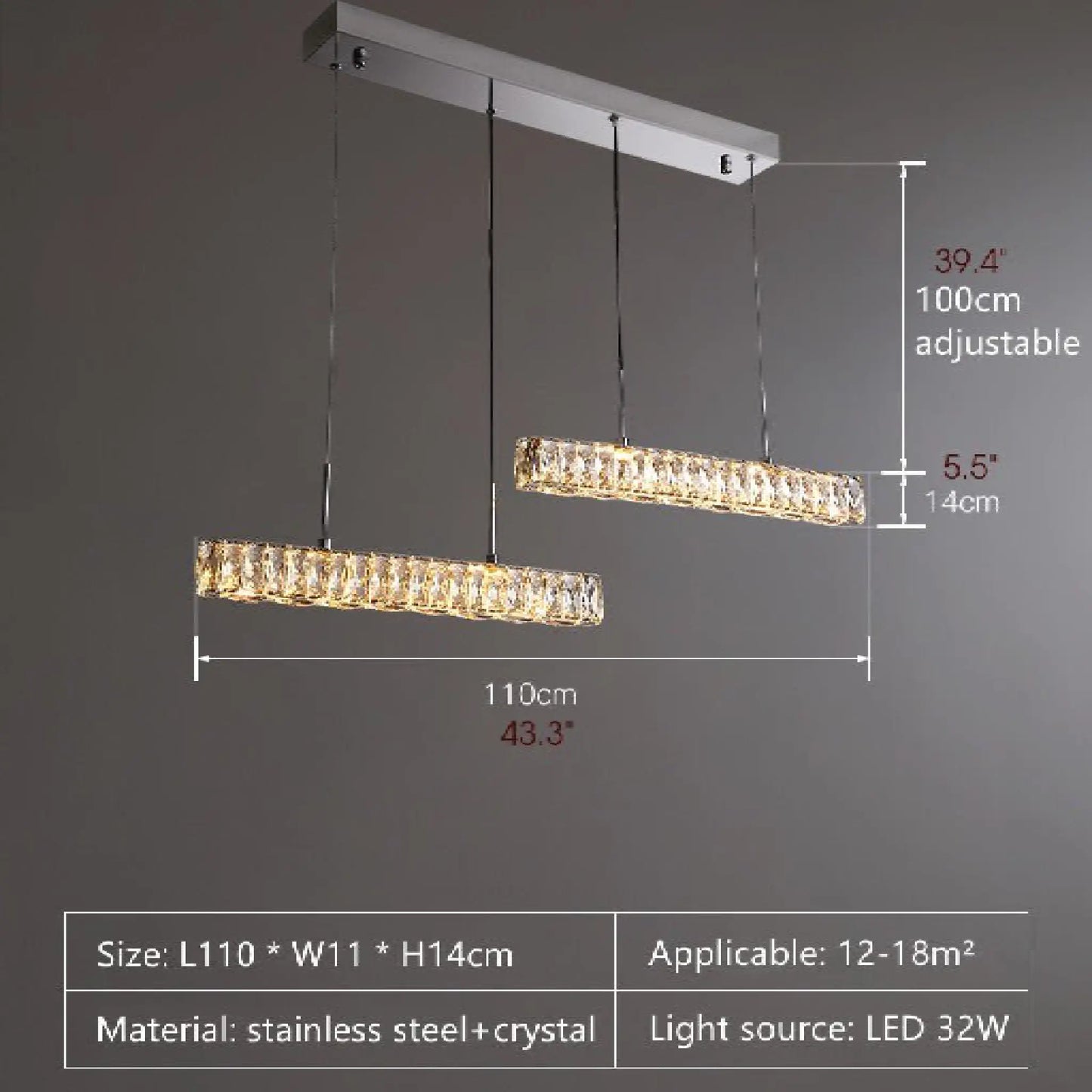 Gerd Crystal Pendant LED Light - Pendant Lights | Lucera Lighting
