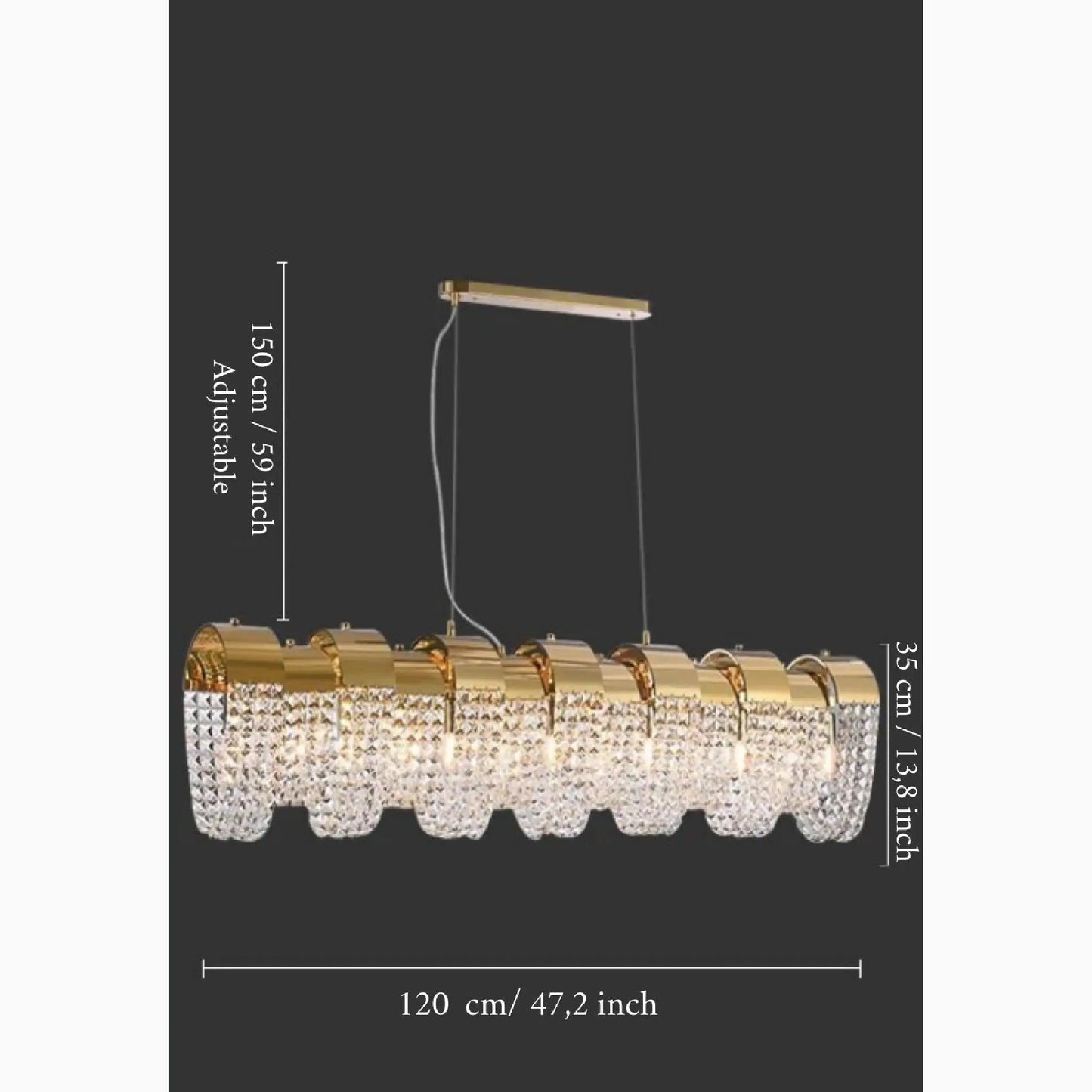 Saga Modern LED Crystal Chandelier - Chandeliers | Lucera Lighting