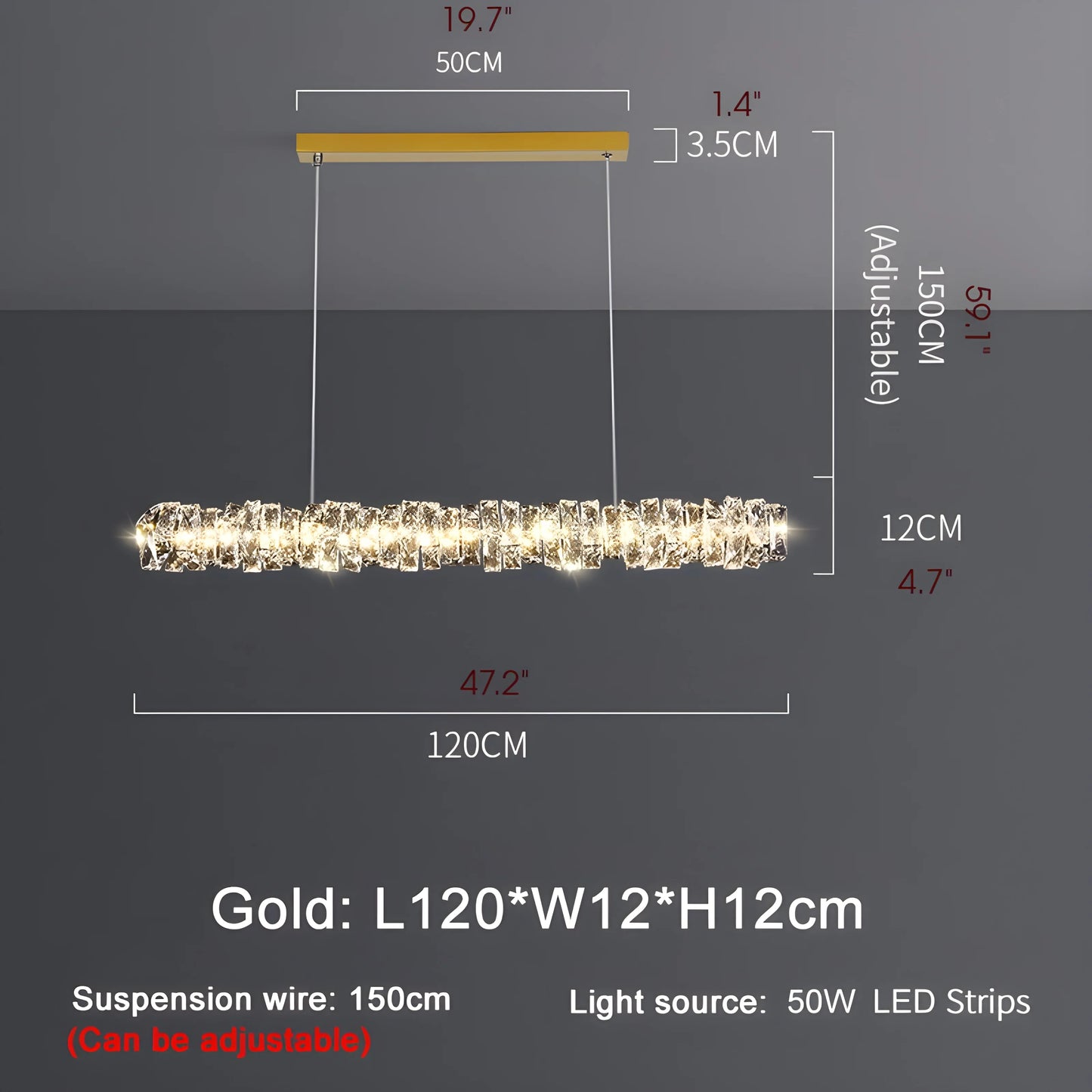 Lova Luxury Crystal Chandelier for Kitchen - Pendant Lights | Lucera Lighting