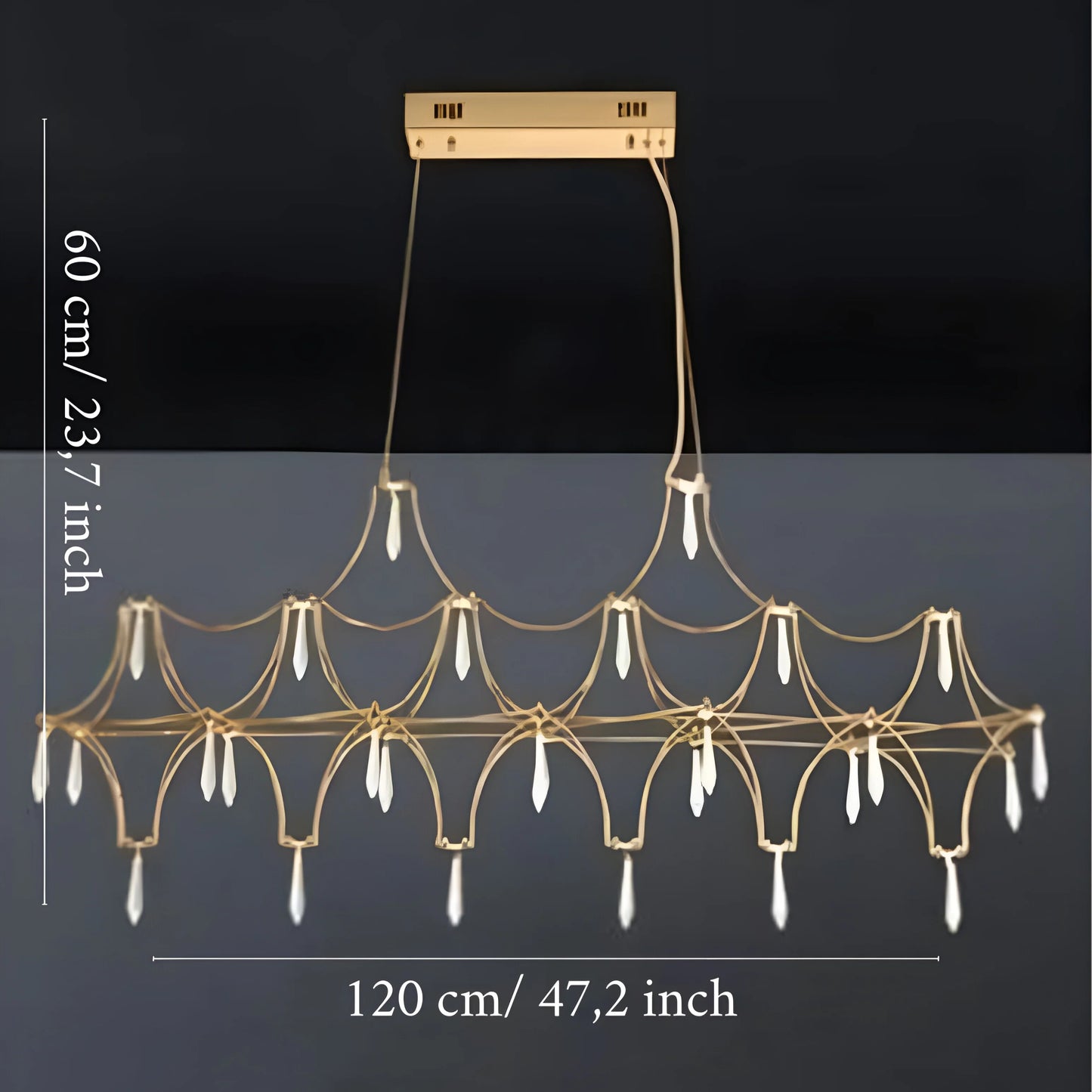 Leif Crystal Stainless Steel Chandelier - Chandeliers | Lucera Lighting