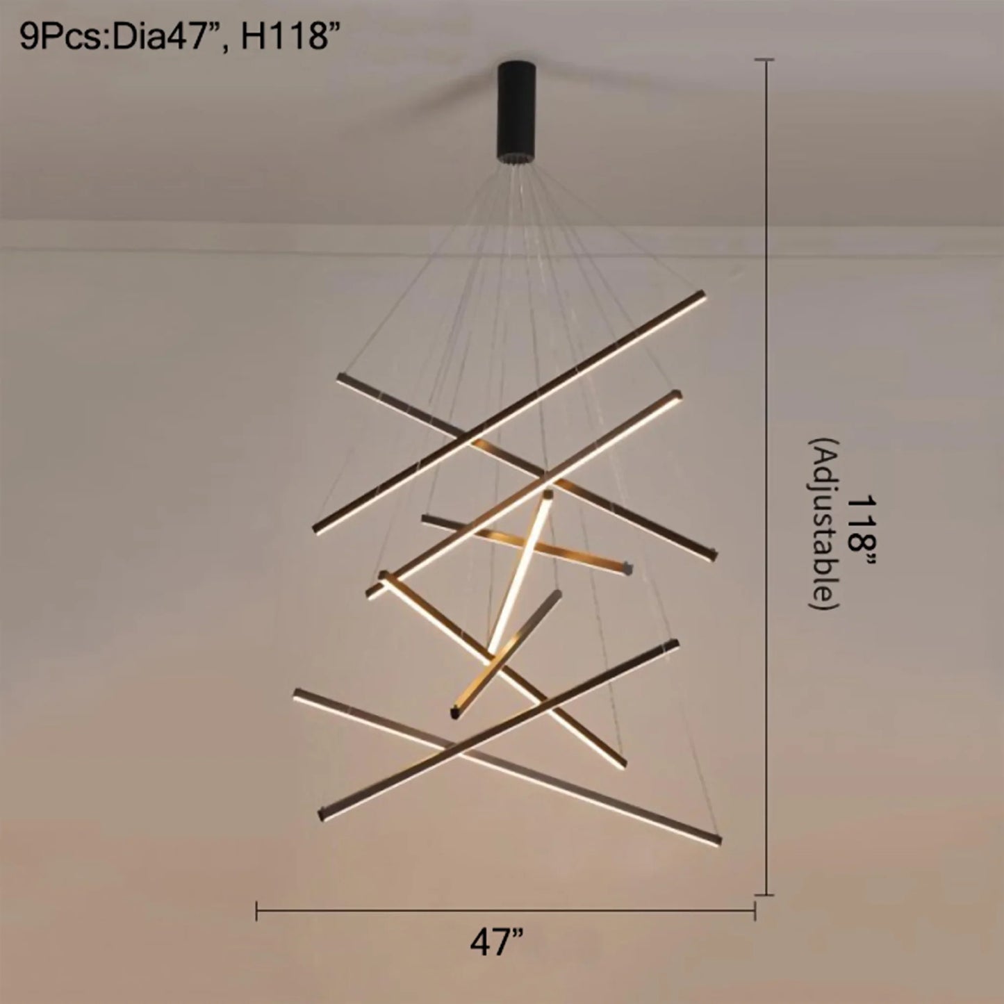 Coral Black LED Chandelier - Chandeliers | Lucera Lighting