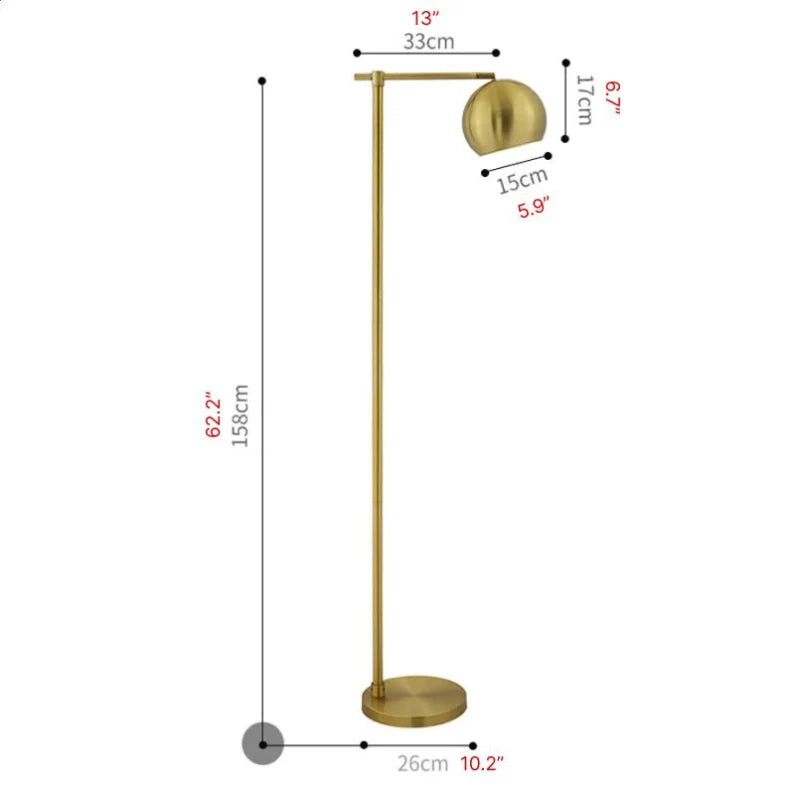 Tanzanite Black and Gold Floor Lamp for Reading - Lamps | Lucera Lighting