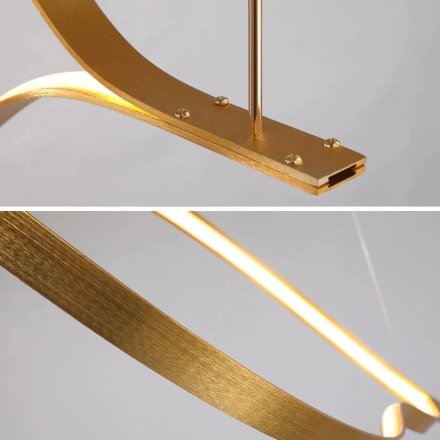 Campo Gold Wave Chandelier for Dining Room - Chandeliers | Lucera Lighting