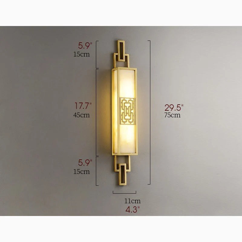 Cadence Luxury Copper Wall Lamp Chinese Style - Wall Lights & Sconces | Lucera Lighting