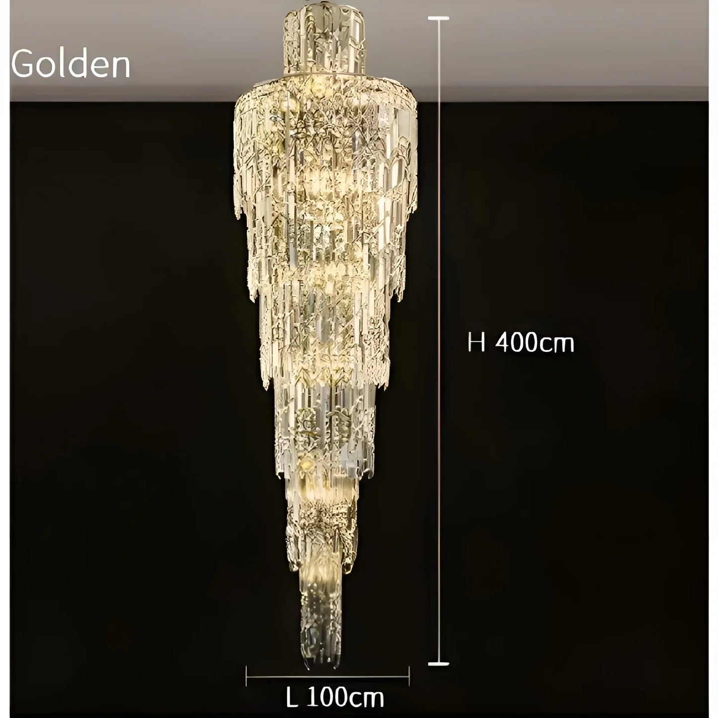 Cedar Spiral Crystal Pendant Chandelier - Chandeliers | Lucera Lighting