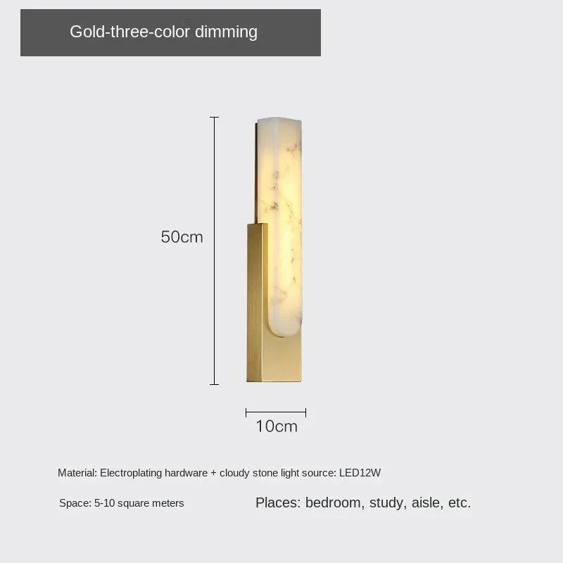 Rumore Marble Rectangular Wall Lamp - Wall Lights & Sconces | Lucera Lighting