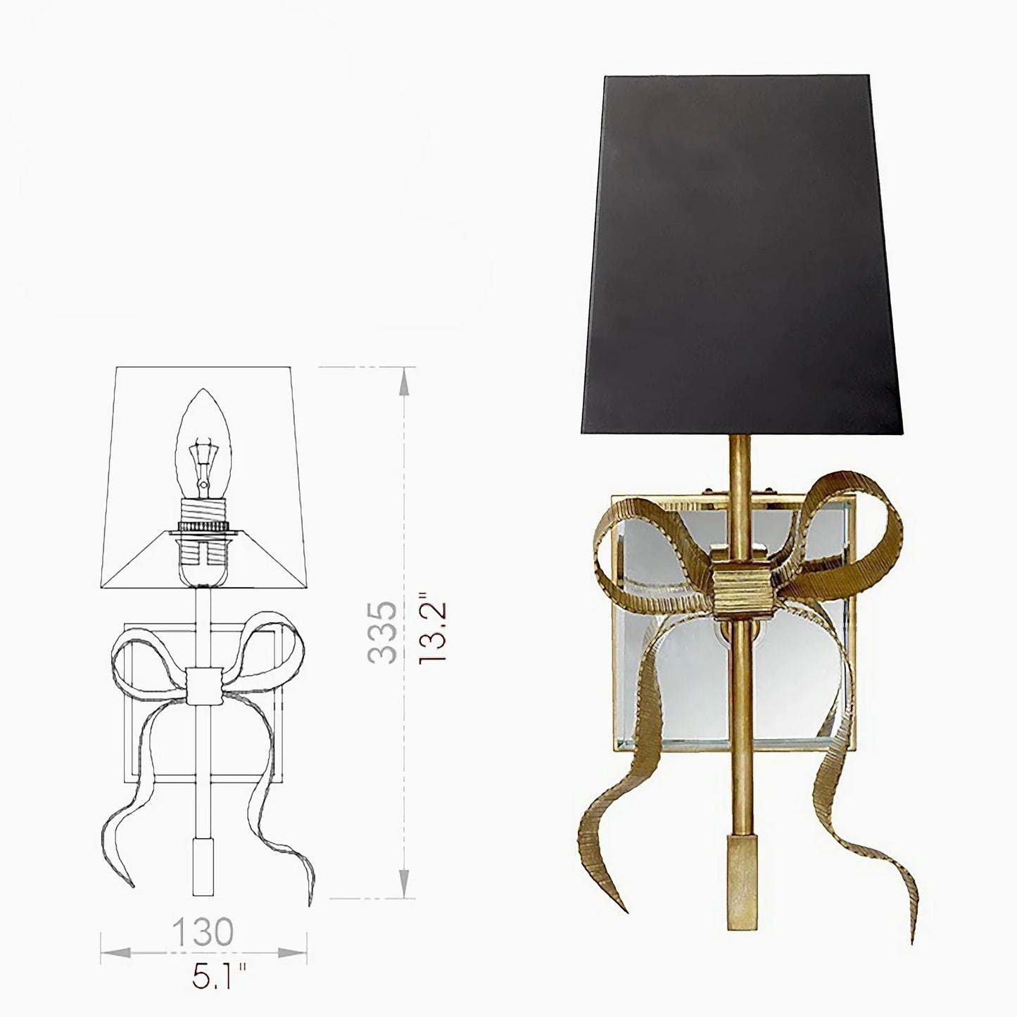 Mute Retro LED Copper Wall Light - Wall Lights & Sconces | Lucera Lighting