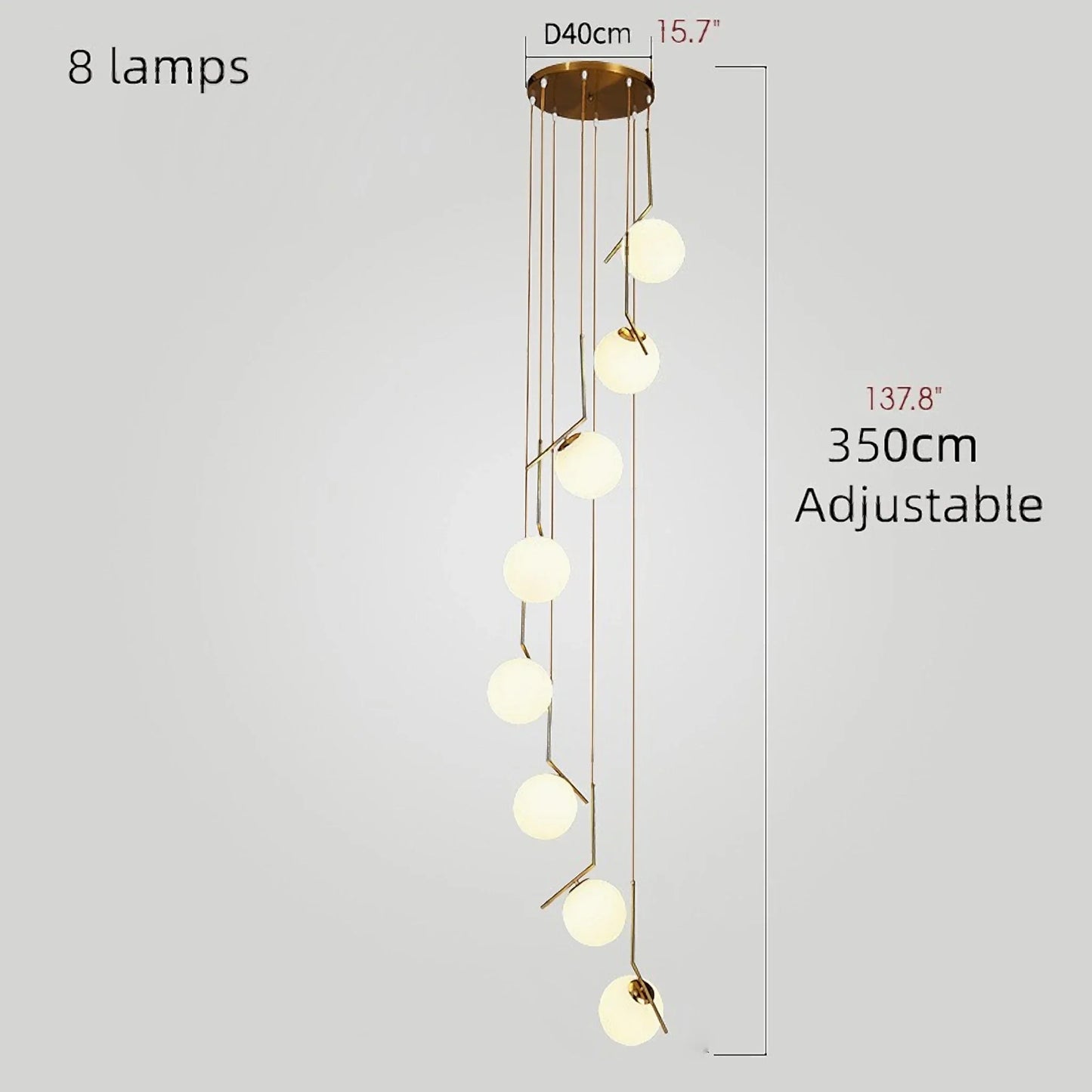 Aspen Duplex Spiral Pendant Chandelier - Pendant Lights | Lucera Lighting