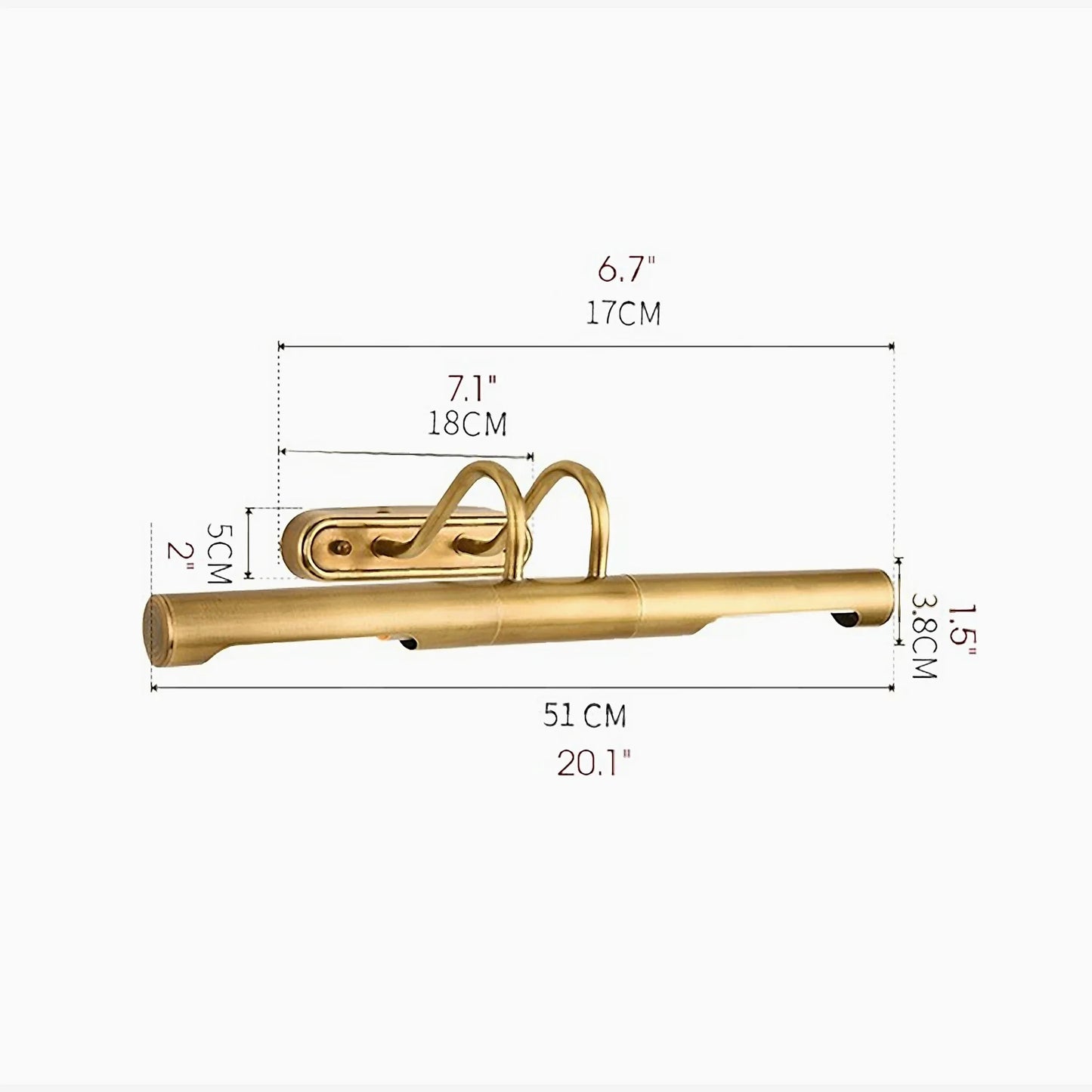 Ricochet Mirrored Long Copper LED Wall Lamp - Wall Lights & Sconces | Lucera Lighting
