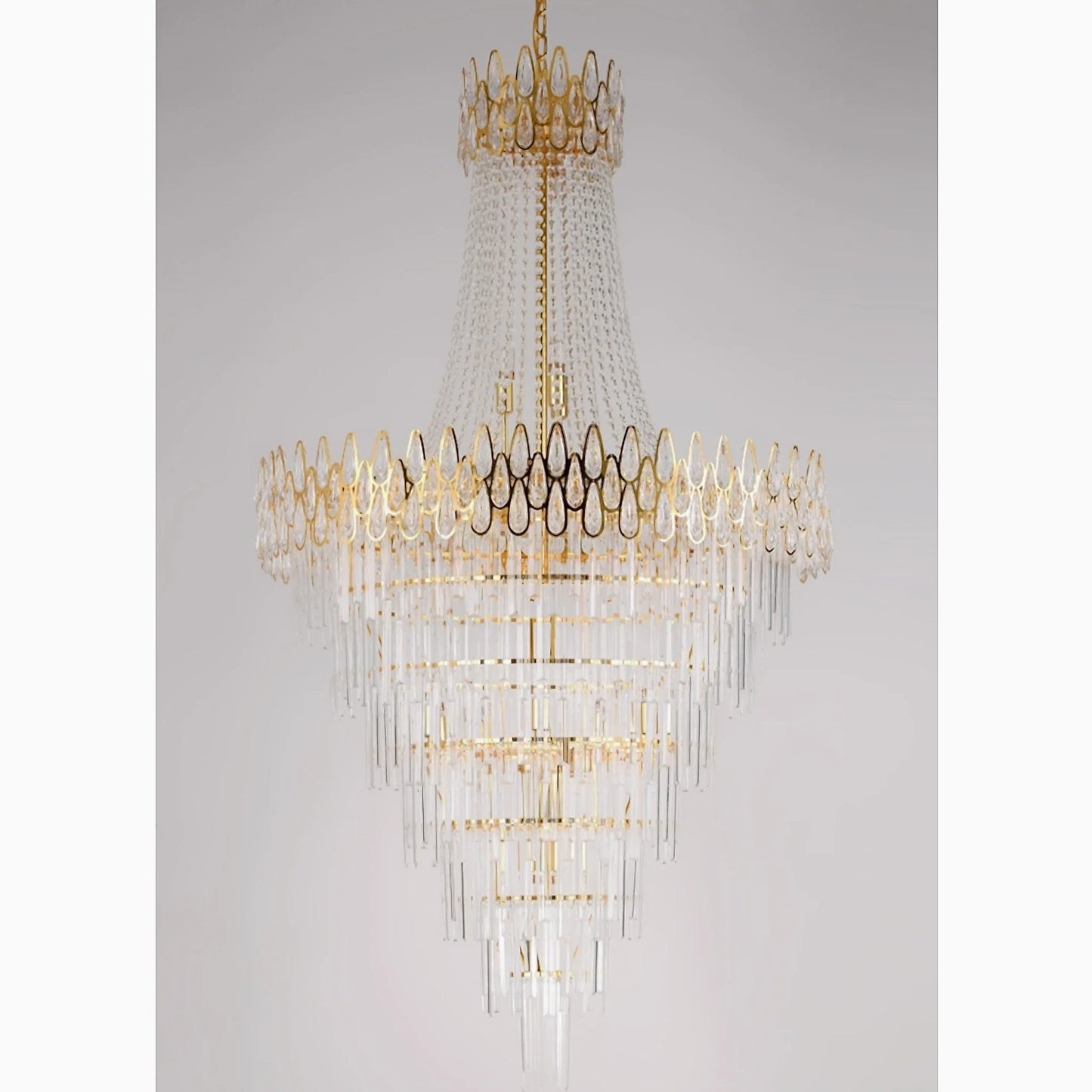 Lupin Gold Crystal Chandelier - Chandeliers | Lucera Lighting