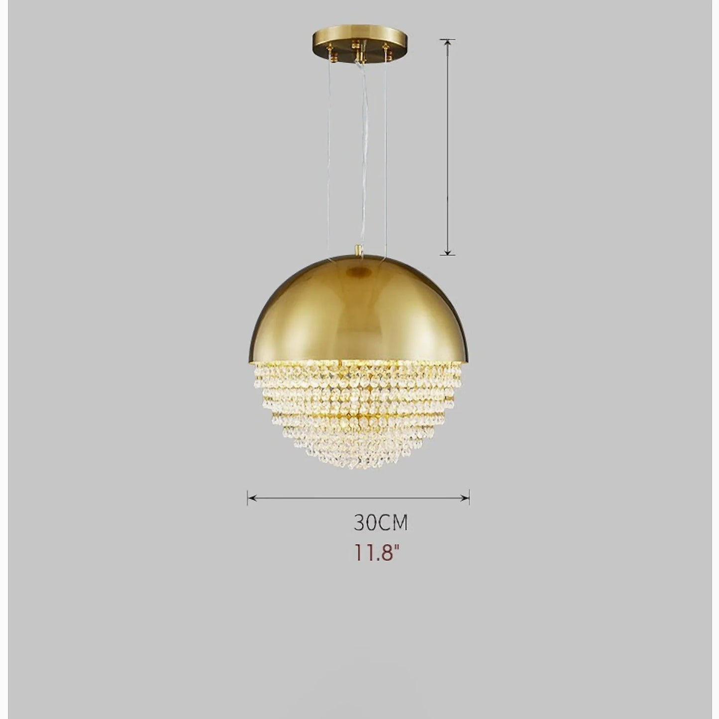 Wick Gold Crystal Ball Chandelier - Chandeliers | Lucera Lighting