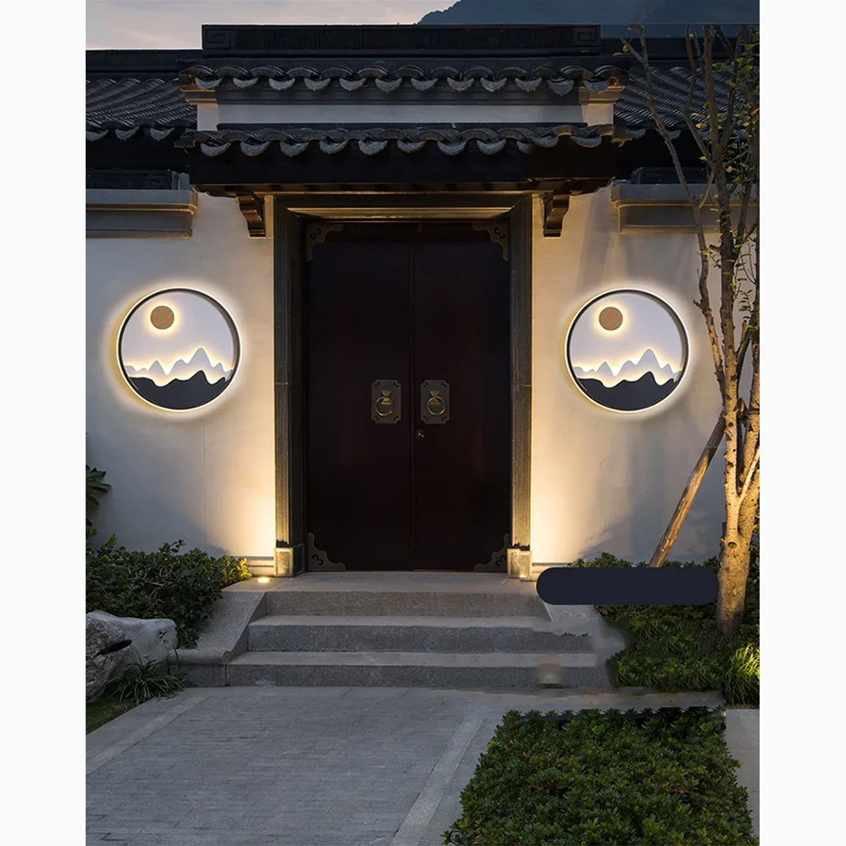 Pascale Modern Round Outdoor Aluminum Wall Lamp - Exterior wall | Lucera Lighting