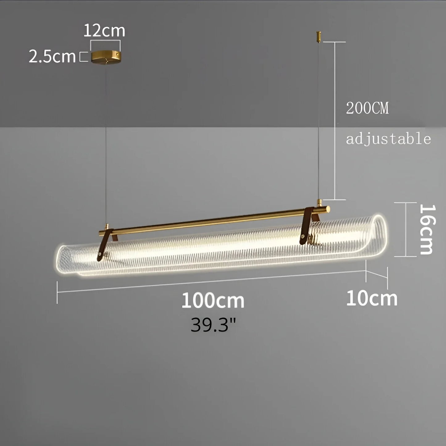 Magenta Rectangle Metal and Leather Chandelier L39.4 - Pendant Lights | Lucera Lighting