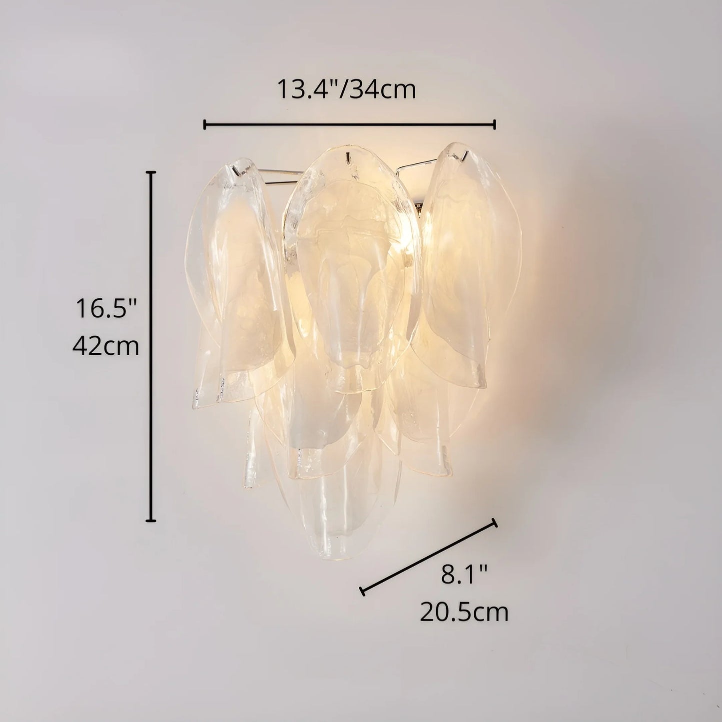 Carme Murano Glass Wall Sconce for Living Room - Wall Lights & Sconces | Lucera Lighting