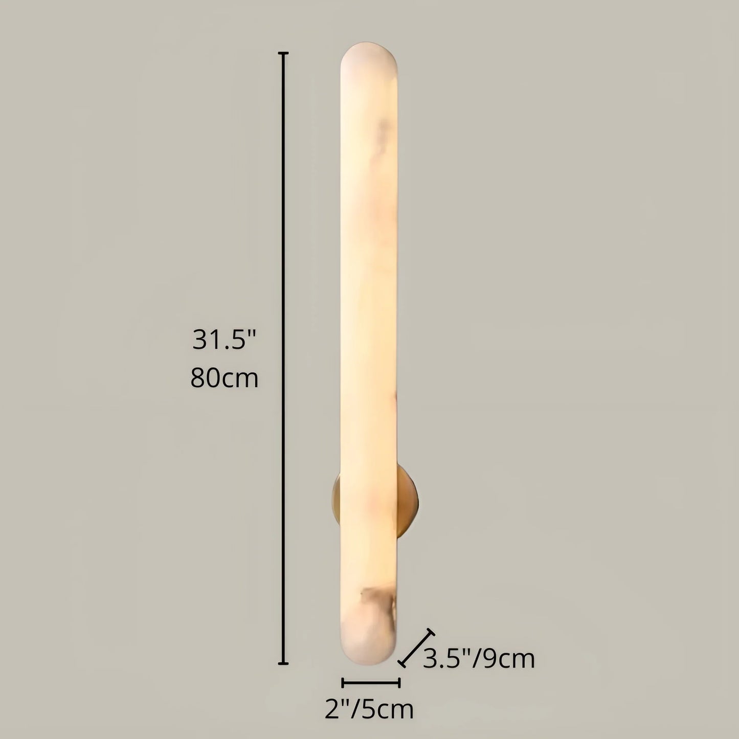 Cosmo Alabaster Vertical Wall Sconce - Luxury Ambient Light - Lamps | Lucera Lighting