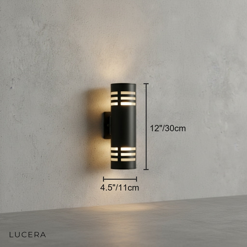 Cleo Outdoor Wall Sconce - Dual-Beam Light - Exterior wall | Lucera Lighting