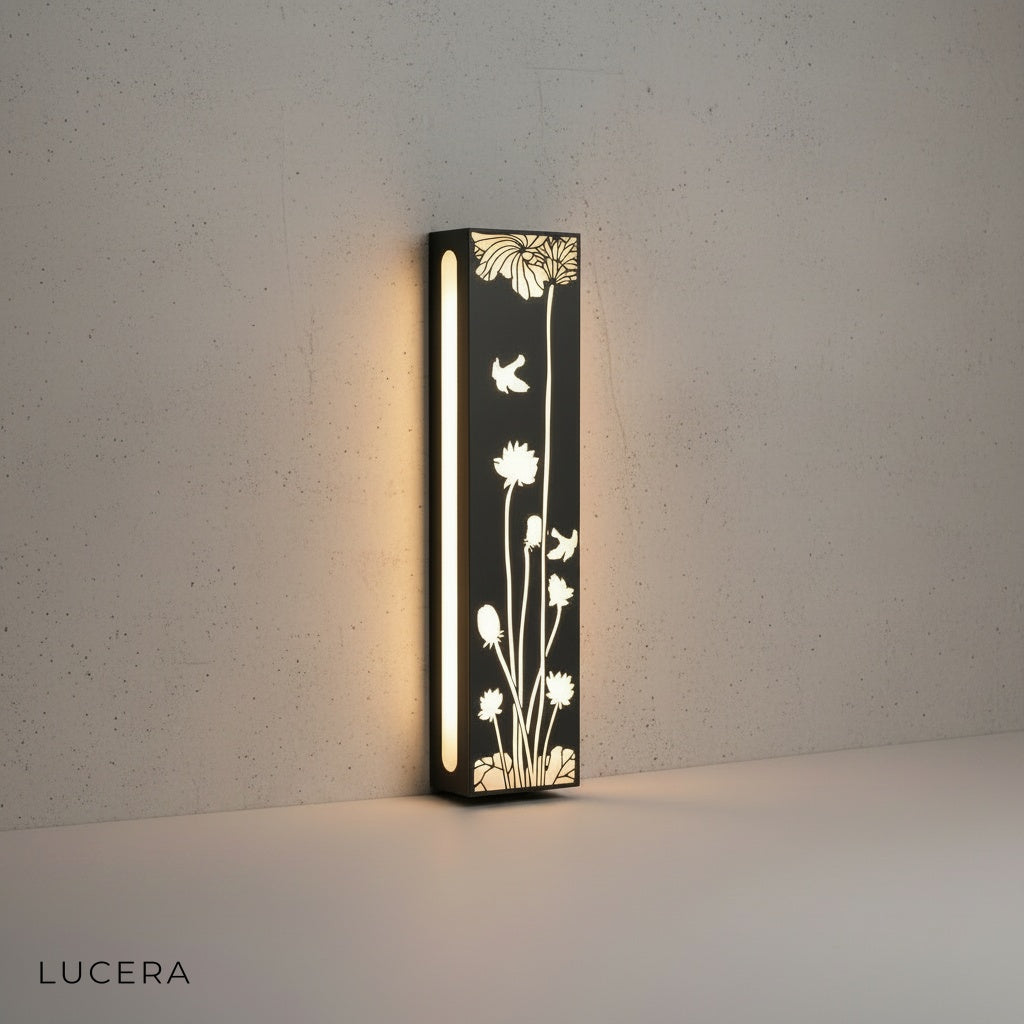 Pietra wall lamp as elegant accent light in modern hallway with warm tones