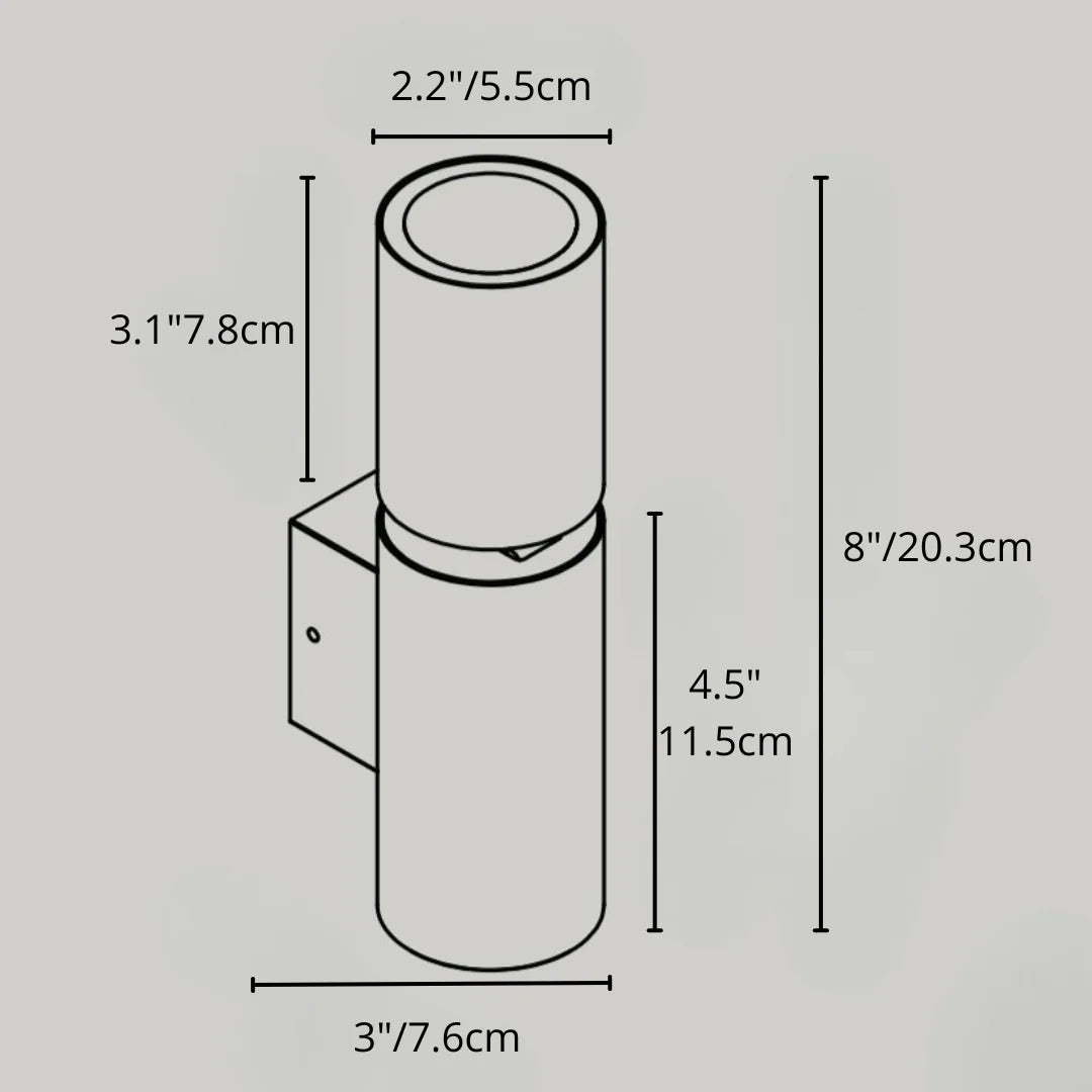 Canopus Dual Beam Wall Light - Exterior wall | Lucera Lighting