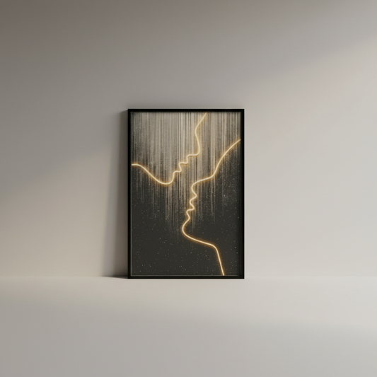 Jesuit Illuminated Art wall lamp front view on clean white studio background