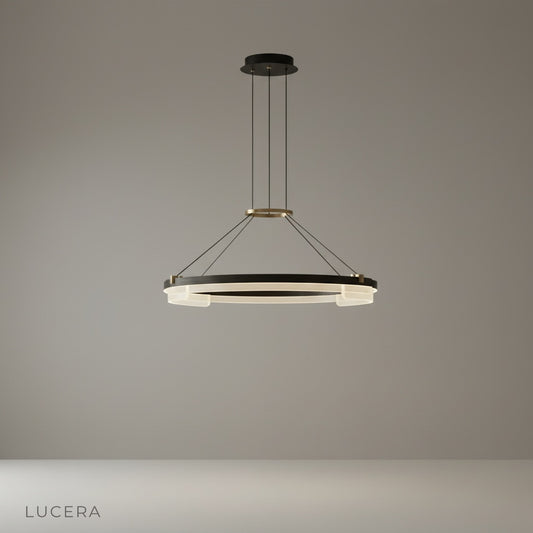 Studio shot of Aurelian Chandelier front view on clean white background