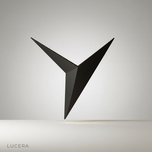 studio shot of Koa wall lamp front view on clean white background