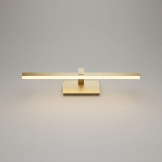 studio shot of Vespro wall lamp front view on clean white background showing minimalist design