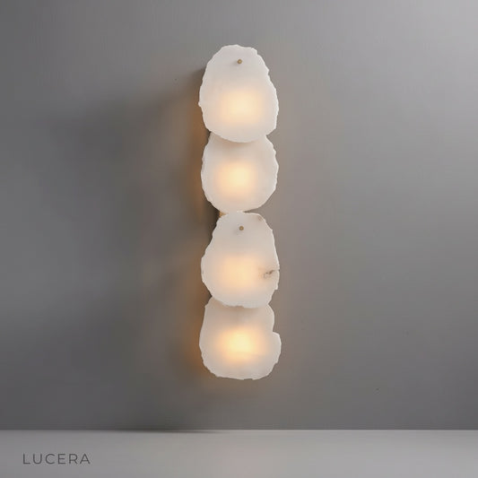 studio shot of Esker wall lamp front view on clean neutral background