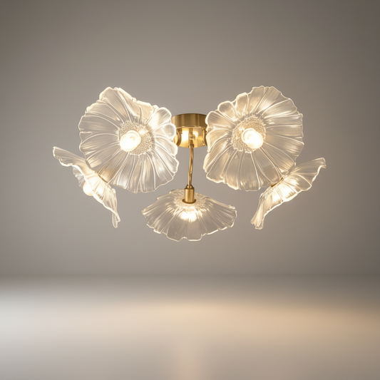 Lucera Uranium chandelier studio shot on clean white background showing full design