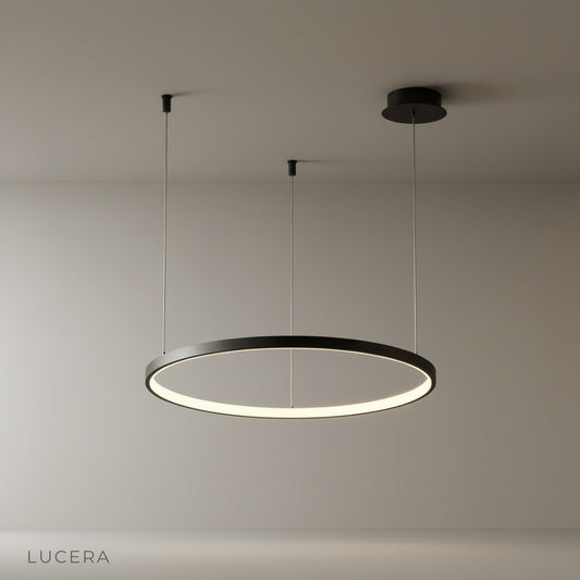 studio shot of diaphanous chandelier front view on white background