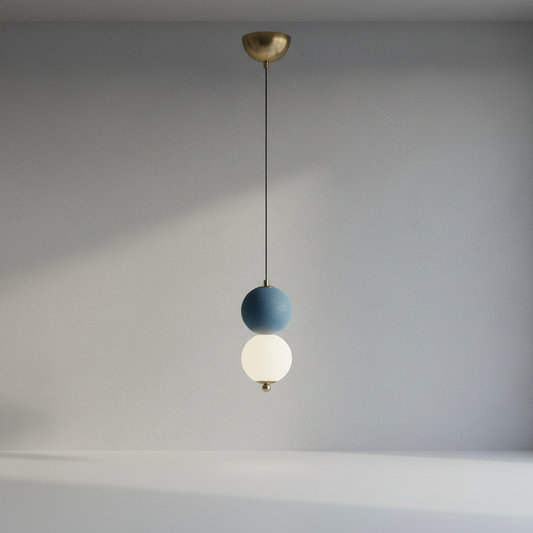 Sogno pendant light studio shot on clean white background showing orb design with frosted glass globes