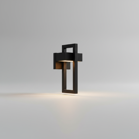 Knox Black Retro Outdoor Waterproof LED Wall Light - Exterior wall | Lucera Lighting