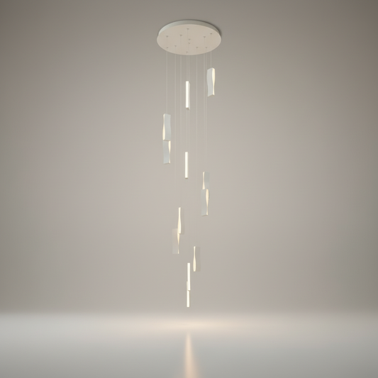 Reef Waveform Modern Staircase Chandelier - Chandeliers | Lucera Lighting