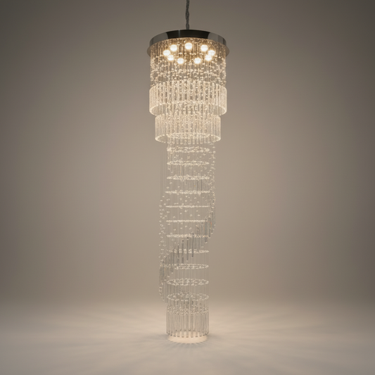 Flint Modern Crystal Flush Mount Chandelier - Chandeliers | Lucera Lighting