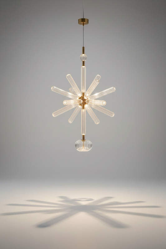 Zeal Glass Chandelier for Staircase - Chandeliers | Lucera Lighting