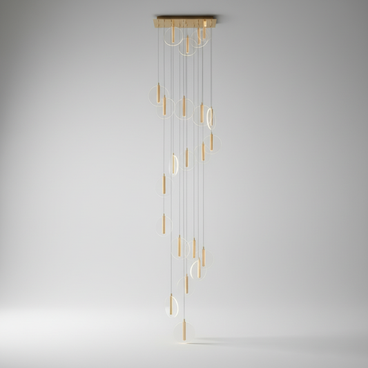 Dell Elegant Gold Circles Magic Chandelier - Chandeliers | Lucera Lighting