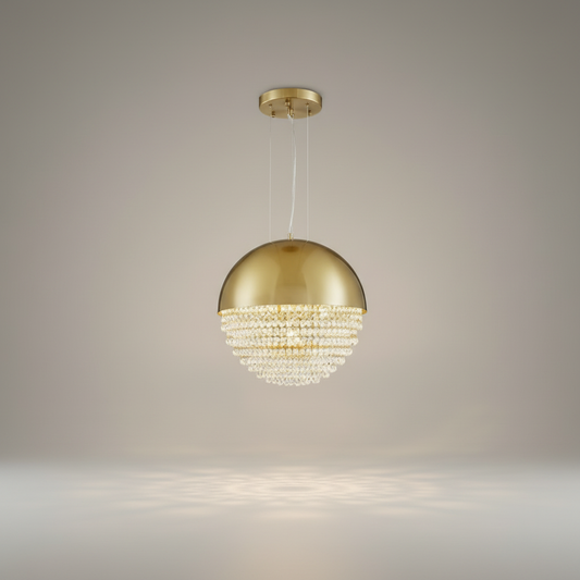 Wick Gold Crystal Ball Chandelier - Chandeliers | Lucera Lighting
