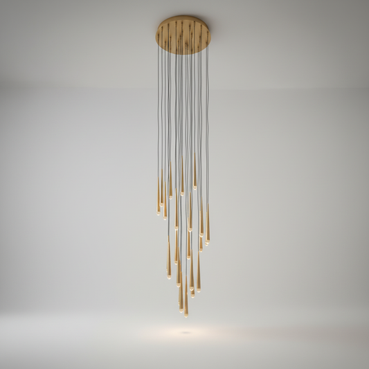 Coomb Minimalist Long Ceiling Chandelier - Chandeliers | Lucera Lighting