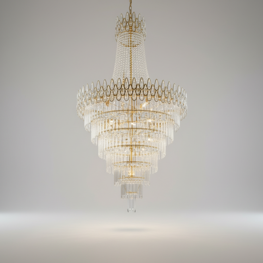 Lupin Gold Crystal Chandelier - Chandeliers | Lucera Lighting