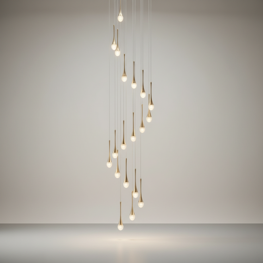 Speedwell Spiral Design Staircase Chandelier - Pendant Lights | Lucera Lighting