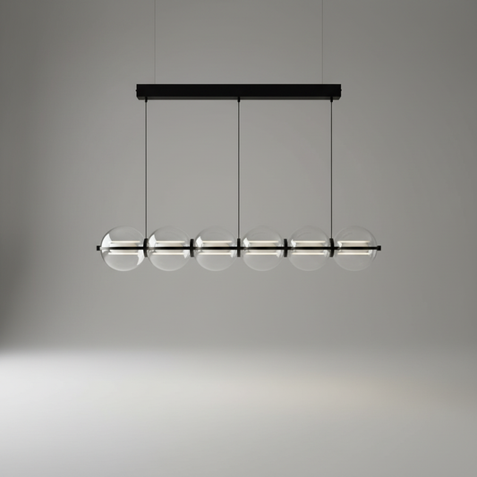 Vermeil Glass Pendant Light - Linear Chandelier - Pendant Lights | Lucera Lighting