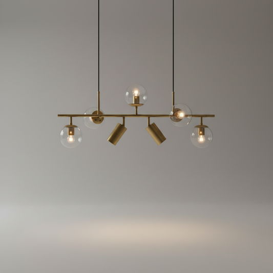 Citrine Modern Pendant Chandelier with Glass Balls - Pendant Lights | Lucera Lighting